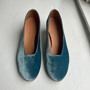 Martiniano Blue Velvet Heels